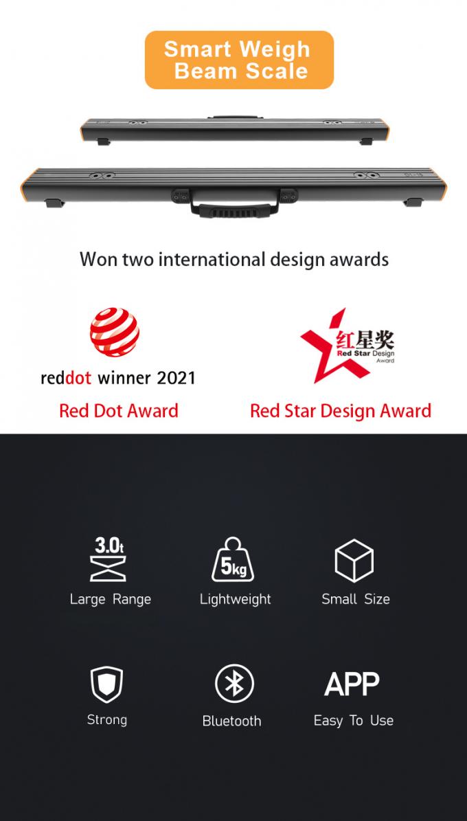 Portable Beams Weigh Scale Capacity up 4.5tons Connect Mobilephone APP Weigh Data GPS Location Sharing Online Onsite