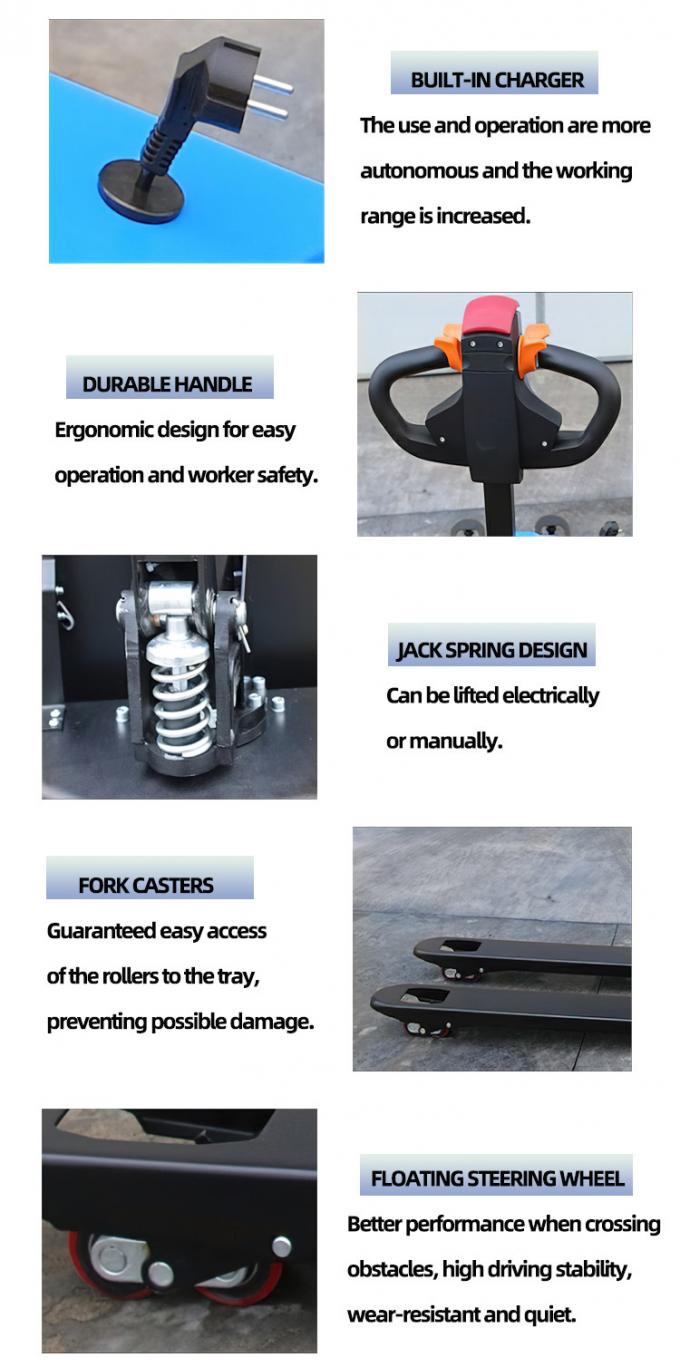 1.5ton CE Material Handling Equipment Lead-Acid Lithium Battery Walkie Pedestrian Mini Electric Powered Pallet Forklift Truck for Warehouse