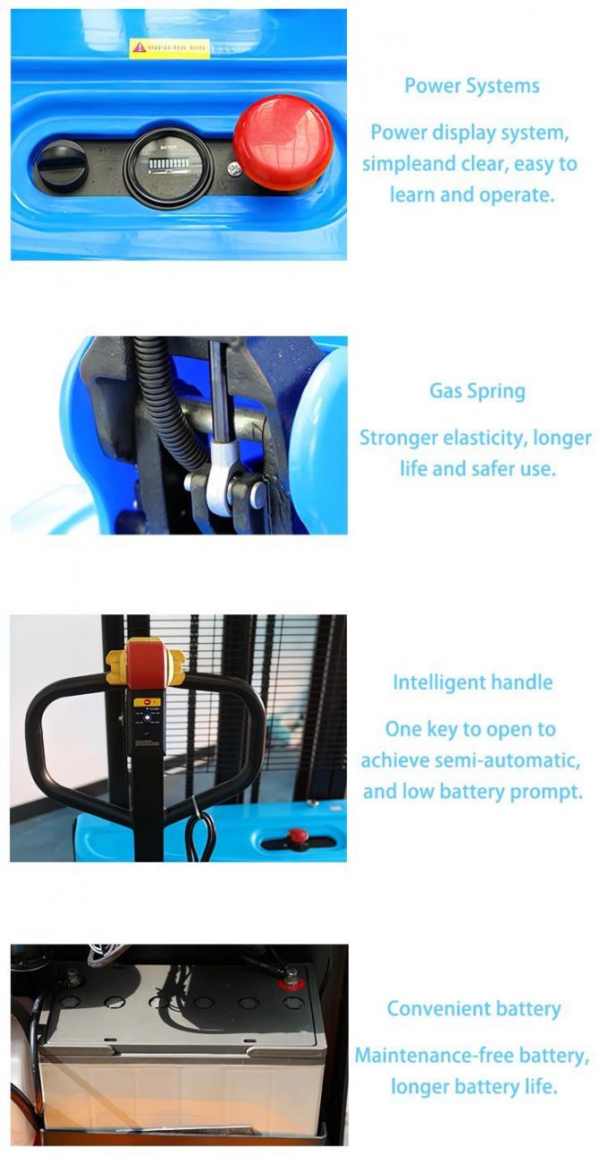 Hydraulic Electric Lifting Platform All Terrain Powered Leveling Pallet Stacker
