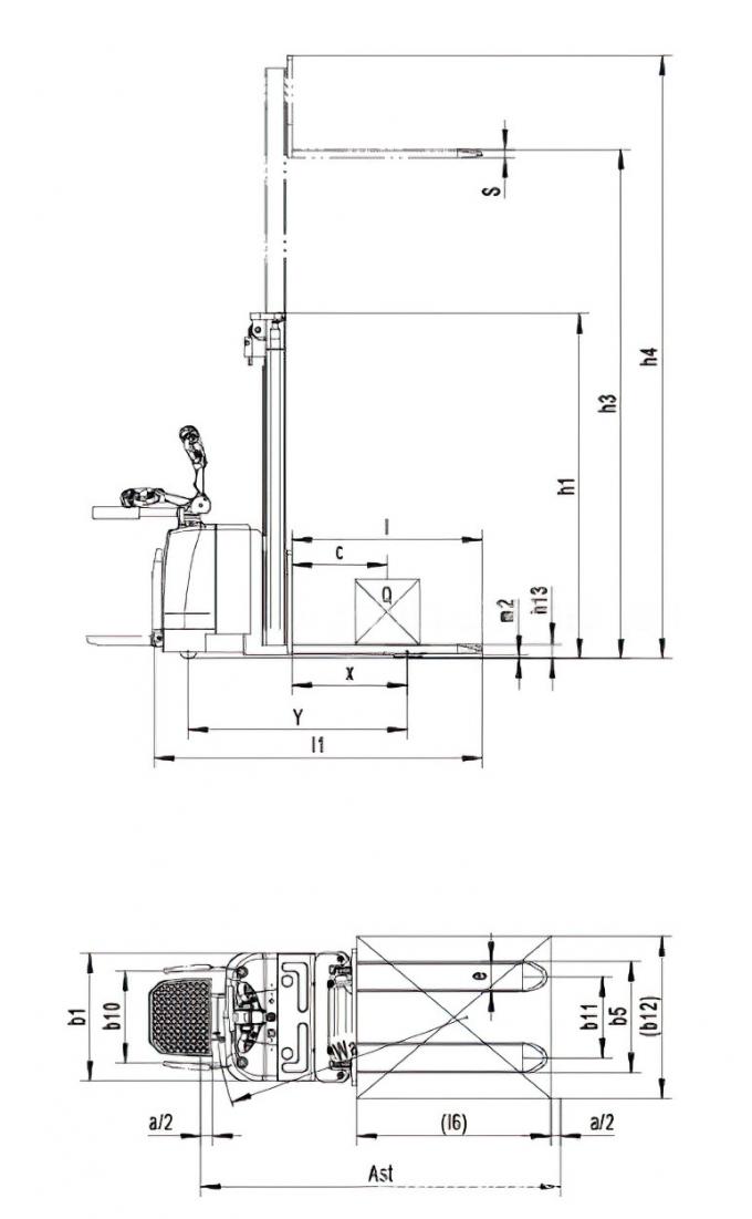 Stand On Electric Stacker Forklift electric pallet stacker 6