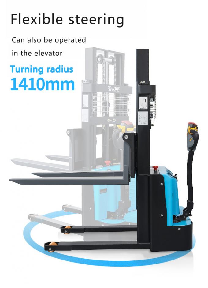 Pedestrian Stand On Pallet Stacker full electric pallet stacker reach walkie stacker 3