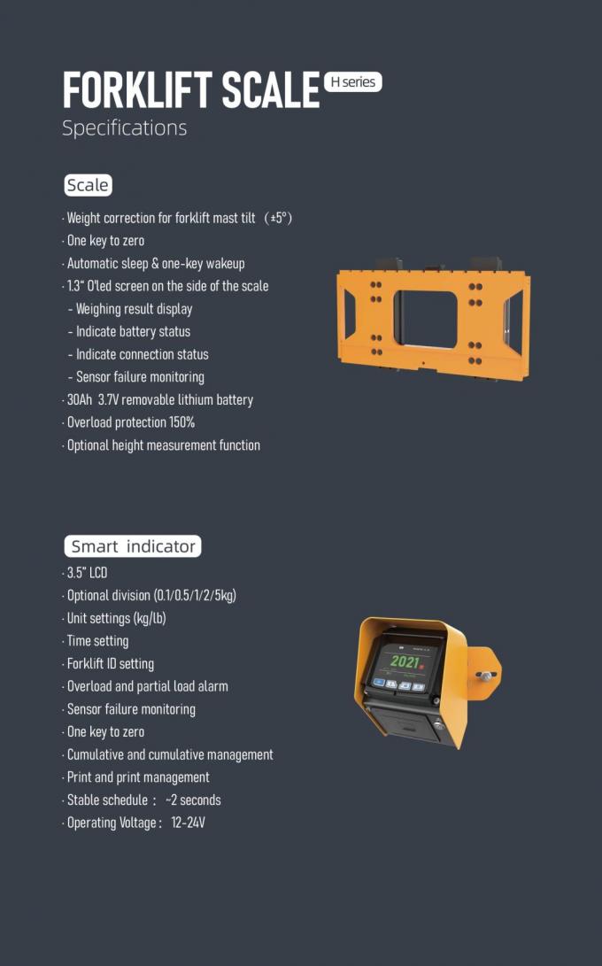 Aida 2t~5t Fork Weigh Scale for Forklifts with Bluetooth