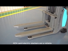 semi-electric pallet stacker